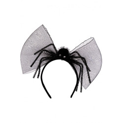 Mašľa na čelenke s pavúkom